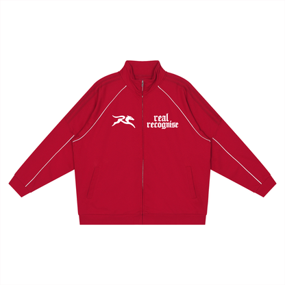 Reflection Striped Raglan Sleeve  Jacket